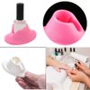 SUKPSY 4 Pcs Soft Rubber Nail Polish Bottle Holder Anti-spill Bottle Stand Manicure Display Tools Nail Art Supplies for Nail Organizer Display