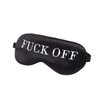 NMM Global 100% Mulberry Silk Sleep Mask Blackout, Cute Natural Sleeping Mask with Adjustable Elastic Strap, Satin Eye Cover for Men Women Adults (Fuck Off)