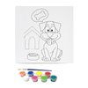 Misco Toys Canvas Paint Party Kits, 11 Piece Art kit Pre-Drawn Outline Canvas for Paint and Sip 8 Colors and Brush Included, Great Gift for Kids 4+ and Adults Too! (Dog)