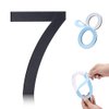 6 Inch Self-adhesive House Numbers,Stainless Steel House Number for Outside,Big Modern House Numbers, Garden Door Address Numbers for House, 911 Visibility Signage(7)
