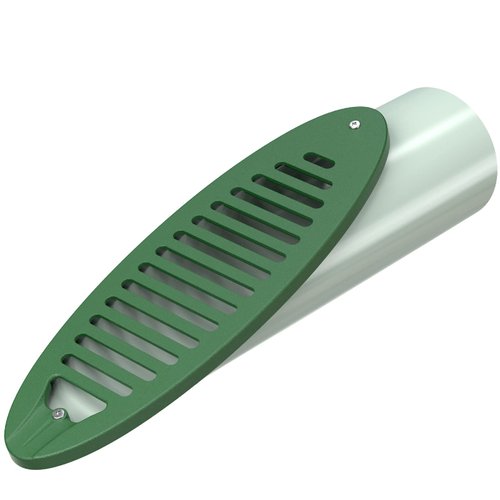 4 in. Green Angled Drainage Grate Yard Drain, Yard Drain Emitter for Sump Pump Discharge &amp; Downsp...