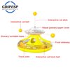 Cdipesp 3 in 1 Interactive Cat Toys Balls Cat Fidget Spinner Treat Toys Windmill Cat Food Dispenser Toys Cat Slow Feeder Dry Food Cat Teaser Wand for Indoor Cats