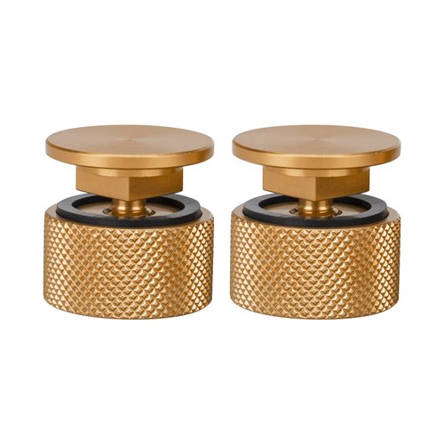 3mirrors Welding Hood (Pipeliner) Helmet Fasteners Gold Headgear Replacement Parts Accessories Screws Flip Hood Aluminum - Anodized w/Silicone Washer 1 Pair