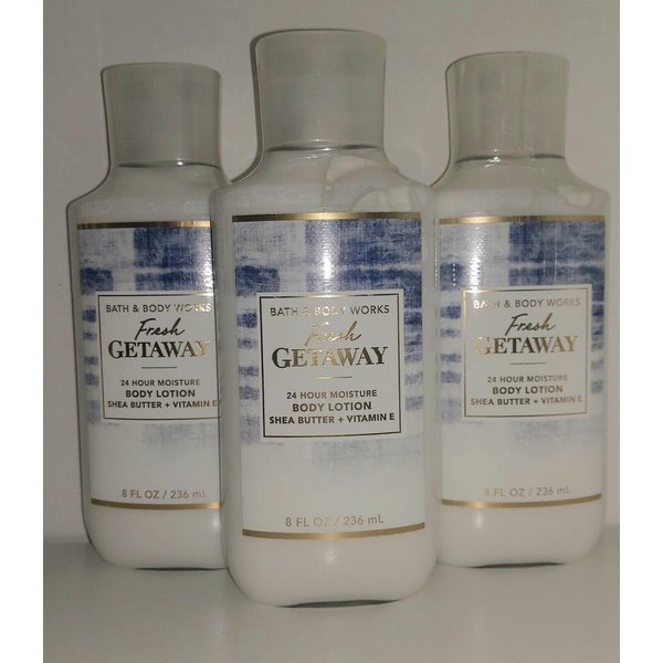 3 Fresh Getaway (Yuzu Citrus) Bath Body Lotion w/Shea & Vitamin E 8 oz