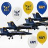 U.S. Navy Party Balloons (12 pcs)! 12” Latex balloons in Navy, White & Yellow with contrasting print on 2 sides. Officially Licensed with U.S. Navy! Made in Italy. by Havercamp