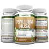 NutriONN PSYLLIUM Husk Capsules - 1450mg Per Serving - 240 Capsules - Double Strength - Premium Psyllium Fiber Supplement - Great for Digestion and Regularity - 100% Natural Soluble Fiber