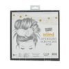 The Original Scrunchie® Jumbo XL Fashion Oversized Fabulous Fabric Gift Box Includes 2 Unique Designs: White Pleated Satin & Luxury Black Jacquard in Acrylic Presentation Box