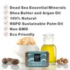 One With Nature 4 Oz Variety 3Pk-Mud, Activated Charcoal, and Dead Sea Mineral Soap with Argan Oil & Shea Butter - Dead Sea Salt Contains Magnesium, Sulfur & 21 Essential Minerals - Acne, Eczema