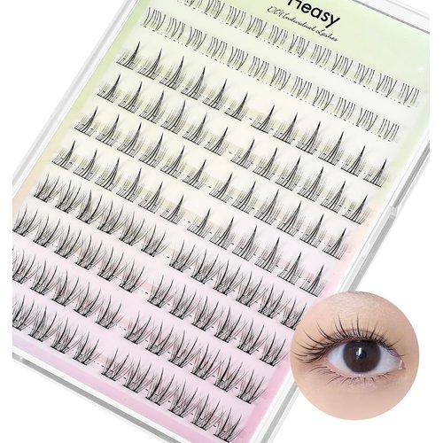 Fairy Eyelash Clusters, 120 Pcs Manga Lash Clusters with Bottom Lashes, Spiky Individual Lashes Natural DIY Wispy Manga Lash Clusters, False Lash Extension at Home
