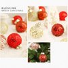 Christmas Ornaments Balls Exquisite Christmas Decorations for Tree PET Painting Christmas Hanging Pendant,25Pcs
