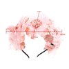 Flower Crown Hairband Hair Ornaments Bride Party Prom Decor Princess Headpiece Girls hair hoop.(F40) (Pink)