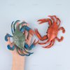 AUEAR, 2 Pack Fake Animal Sea Life Blue Red Crabs Action Figures Ocean Model Ornament for Swim Bath