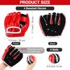Aodaer 4 Pack T Ball Sets Teenager Easy Catch Ball & Glove Set 4 Youth Teeball Gloves 8 Balls Synthetic Leather Glove and Baseball for Yard Lawn Game, Catch Game, Baseball Play, Black and Red