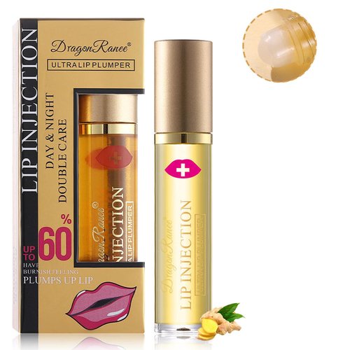 ARCHIDATE Lip Plumper Gloss, Lip Serum Plumper for Fuller Lips, Moisturizing Dry Chapped Lip, Reduce Fine Lines, Fuller Bigger Lips by Natural Lip Enhancer, Clear Plumping Lip Gloss for Fuller Lips