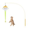 Andiker Cat Wand Toy, 35 in Long Flexible Stick with Cute Fish Shape Bell Wand Refill Cat Fishing Pole Toy Interactive Cat Toy for Indoor Cats Kittens to Pounce Chase Keep Fit (Yellow)