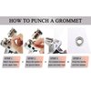 BIZOEPRO Grommet Tool Kit 1/4 Inch Eyelet Press Pliers 6MM Hole Punch Manual Handheld 500pcs Silver Grommets