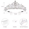 Rhinestone Tiara for Birthday Girl, Silver Crown with Sash for Women