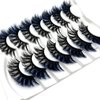IFSOWDRA Colored Lashes Mink Wispy C/D Curl 3D Mink Strip Lashes Blue Color Lashes Natural Look Dramatic Long 20mm/25mm Cat Eye False Lashes Pack