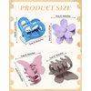 HAIMEIKANG 6 PCS Hair Clips - Matte Flower, Heart, Butterfly Hair Claw Clips for Women Girls - Non-Slip and Strong Hold for Thin/Medium/Thick Hair