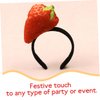 Beatifufu Strawberry Headband Hair Bands Skin Care Headband Hair Tie Spa Headbands Facial Headbands Spa Headband for Washing Face Skincare Headband Makeup Headband Cloth Accessories Food