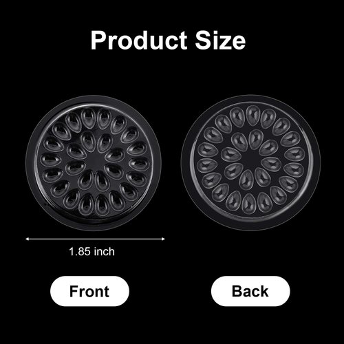 200 Pieces Disposable Plastic Glue Pad Transparent Flower Shape Glue Pallet Pad Lash Glue Holder Tray Tools Pigment Holder Base for Eyelash Extension