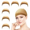Superhairpieces 20PCs Stocking Wig Caps breathable Full Head Mesh Net with Wide Elastic Band (Brown, 20PCs)