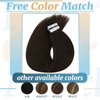 Ve Sunny Tape in Extensions Human Hair Darkest Brown Tape on Hair Extensions Seamless Tape in Hair Extensions Darkest Brown Real Human Hair Extensions Tape ins Salon Quality 50g 20pcs 22inch