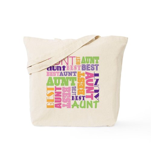 CafePress Best Aunt Design Gift Tote Bag Canvas Tote Shopping Bag