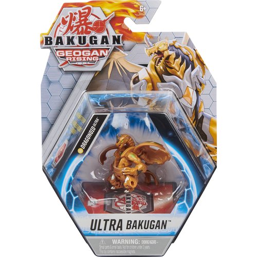 Bakugan Ultra, Dragonoid, 3-inch Tall Geogan Rising Collectible Action Figure and Trading Card