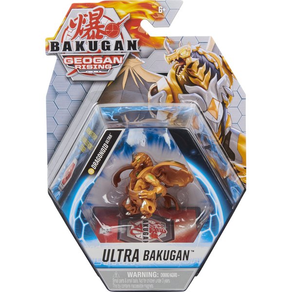 Bakugan Ultra, Dragonoid, 3-inch Tall Geogan Rising Collectible Action Figure and Trading Card