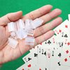 YHNTGB 120 PCS Plastic Game Card Stands Blank Game Board Markers Game Card Holder Playing Card Holders Board Game Pieces Stands for Board Game Markers Party Favor (Transparent)