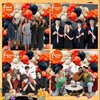 152 PCS Orange and Black Balloons Black Orange Sand White Confetti Balloons Garland for Graduation Baby Shower Birthday Wedding Halloween Anniversary New Year Party Decorations Supplies
