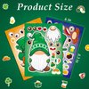 Aowplc 32 Sheets St Patricks Day Make A Face Stickers Saint Patricks Gnomes Crafts Stickers for Kids St.Patrick's Day Party Favors Supplies Classroom Gifts