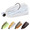 TRUSCEND Swinging Jigs Fishing Lures with Teflon Coated Ultra Smooth Sharp BKK Hook, Multi-Color Skirted Bass Swim Jigs Tied with Stainless Wire, Weedless Bass Baits Fishing Jigs Easily Used