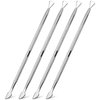 4 Pack Stainless Triangle Gel Nail Polish Remover ，Nail Cuticle Pusher，Cuticle Peeler Scraper Remover Tool for Fingernails and Toenails