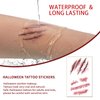 Halloween Scar Temporary Tattoos, Bezall 10 Sheets Realistic Fake Face Wound Stitch Tattoo Sticker Waterproof Zombie Makeup Prank Props