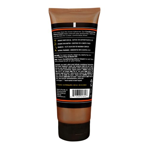 Barrel and Oak - Conditioning Shave Cream, Men's Shaving Cream, Moisturizing Shave Cream, Caffeine & Antioxidant-Rich, Helps Prevent Nicks, Bumps, Redness, & Dry Skin, Vegan (Bourbon Cedar, 6.5 oz)