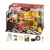 Rolife DIY Miniature House Kit Garage Workshop, Build 1/20 Mini House Building Kit with LED Craft Kits for Aduls Gifts for Him Her Kids