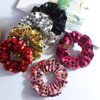 6 Pack Disco Scrunchies for Women, Disco Ball Sequin Metallic Hair Scrunchies Ponytail Elastics Hair Bands Girls Bachelorette Dance Party Club Hair Accessories
