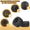 RC Station 12mm Hex RC Wheels and Tires 2.8 RC Tires 1/10 Scale RC Truck Tires Wheels for Traxxas Rustler Stampede Hoss 2wd 4x4 vxl Tires Wheels Arrma Redcat RIAARIO AMORIL Tires Wheels Preglued 4PCS