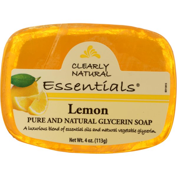 Clearly Natural Essentials Glycerine Bar Soap, Lemon, 4 Ounce