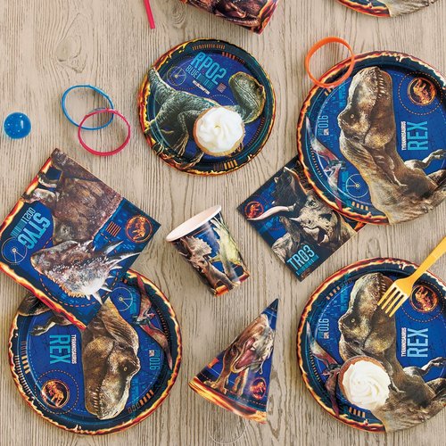 Unique Jurassic World 2 Beverage Paper Napkins - 5" x 5", 16 Pcs