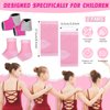 2 Pairs Kids Ankle Brace Set Foot Support Stabilizer Wraps Protector Guard Knitted Ankle Sleeve Sock Support Ankle Support Pink Ankle Brace for Kids Ankle Compression Socks for Injury Prevention
