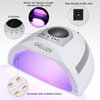 Gellen UV Nail Lamp, 268W UV Light for Nails Professional Fast Curing Nail Dryer, LED Nail Lamp with 4 Timers, 66 LED Beads, UV Nail Light Nail Lamp Gift for Women Girls