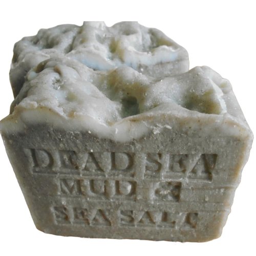 Dead Sea Mud Soap with Shea Butter and Dead Sea Salt (Exfoliate) Skin Care Handmade Fragrance Free All Natural