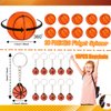 Silkchio Basketball Party Favors Sets, Basketball Theme Party Supplies 110pcs, Mini Fidget Spinner Keychains Silicone Wristbands Bracelet Basketball Stickers Set Bags for Birthday Party Decorations