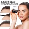Eyebrow Powder Medium Brown Kit,Eye Brow Powder for Women Long-Lasting Waterproof Two Colors Brow Filler Get Full Defined Natural Brows,Eye Brow Contour Palette with Double-ended Eyebrow Brush