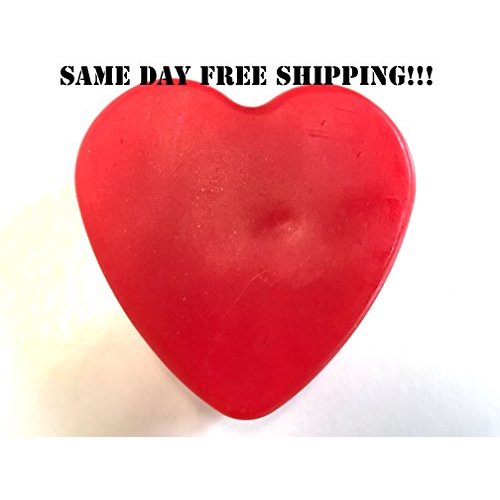 Valentines Heart All Natural Handmade Red Glycerin Soap Bar 3.5oz