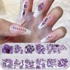 WOKOTO 2 Box 1620 Pieces Purple Nail Rhinestones Flat Back Crystals For Nail Art Diamonds Flatback Rhinestones For Women Acrylic Nails Purple Rhinestones Flatback Eye Gems Glass Rhinestones