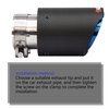 FAIZJUNBEN carbon fiber exhaust tip, carbon fiber tail pipe, inlet size 63mm/2.5", outlet size 89mm/3.5" carbon fiber muffler, suitable for automotive exhaust pipes with a diameter of 61-63mm